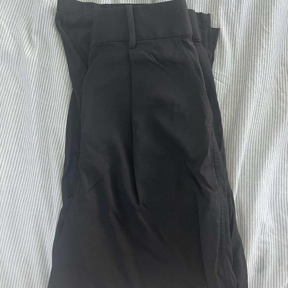 Black Lululemon Pleat-Front High Rise Trouser - Picture 4 of 4